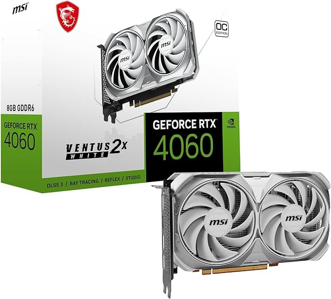 GPU NVIDIA RTX 4060 8GB MSI VENTUS WHITE