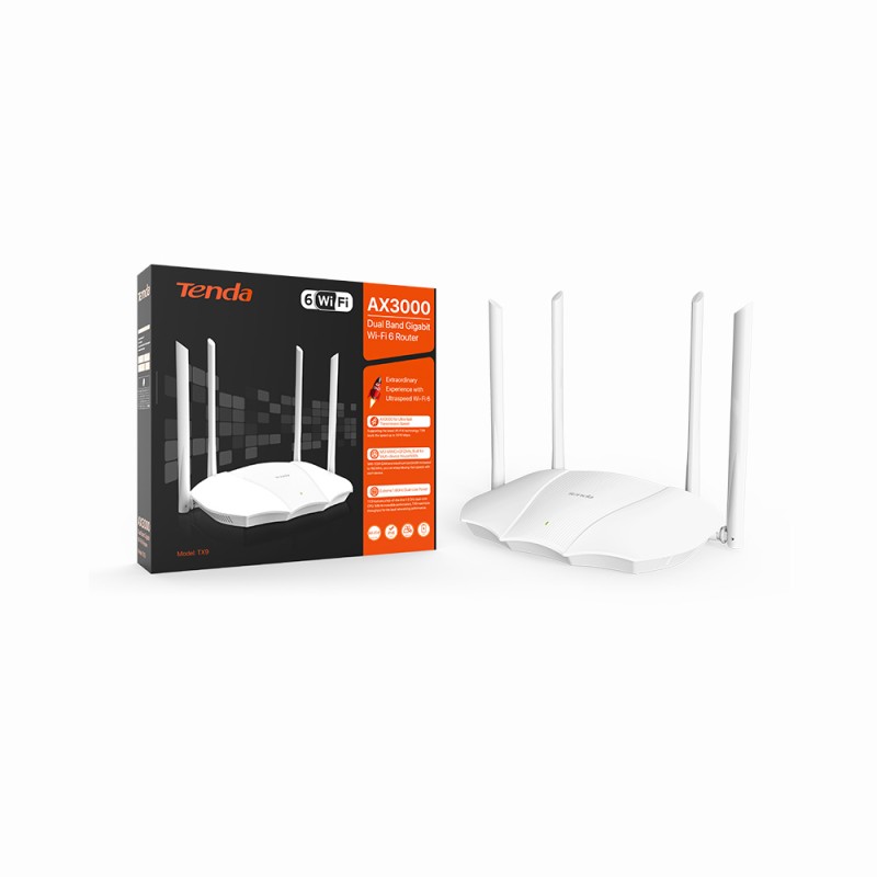 ROUTER TENDA WIFI 6 TX9 AX3000 DUAL BAND