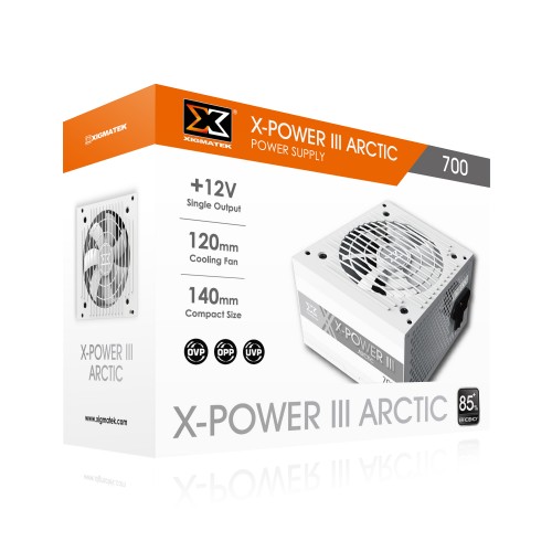 POWER SUPPLY XIGMATEK X-POWER 3 700W +85 WHITE ARCTIC - Max Frame