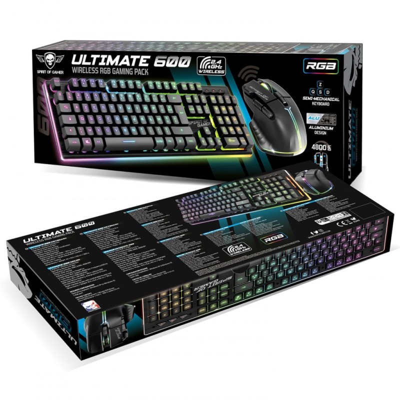 COMBO SOG SPIRIT OF GAMER ULTIMATE 600 RGB WIRELESS BLACK