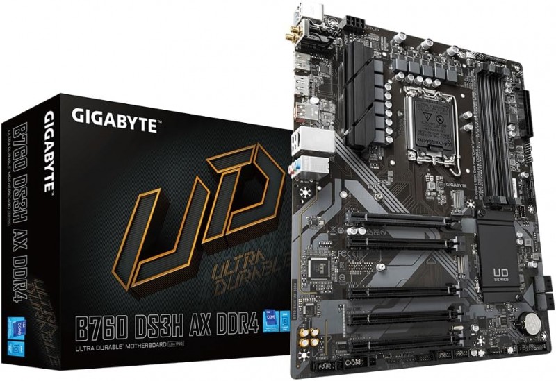 MOTHERBOARD INTEL 1700 GIGABYTE B760 AX DS3H ATX DDR4 13EME GEN