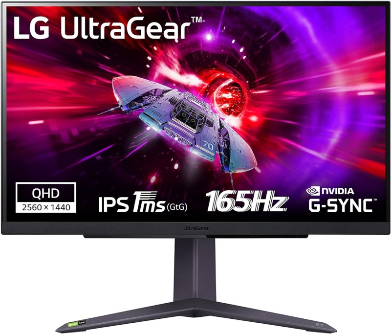 MONITOR LG 27GR75Q-B 27P / 2K / IPS / 99% SRGB / 165HZ / 1MS GTG / G SYNC / ROTATING STAND