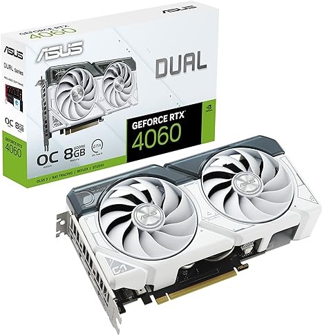 GPU NVIDIA RTX 4060 ASUS DUAL OC 8GB GDDR6 WHITE