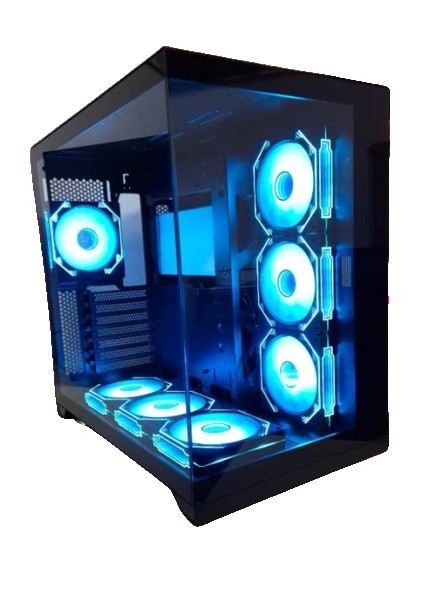 CASE ARES C703 ELITE AQUARIUM BK 7FANS