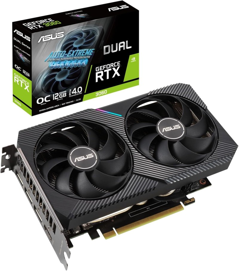 GPU NVIDIA RTX 3060 ASUS DUAL OC 12GB GDDR6