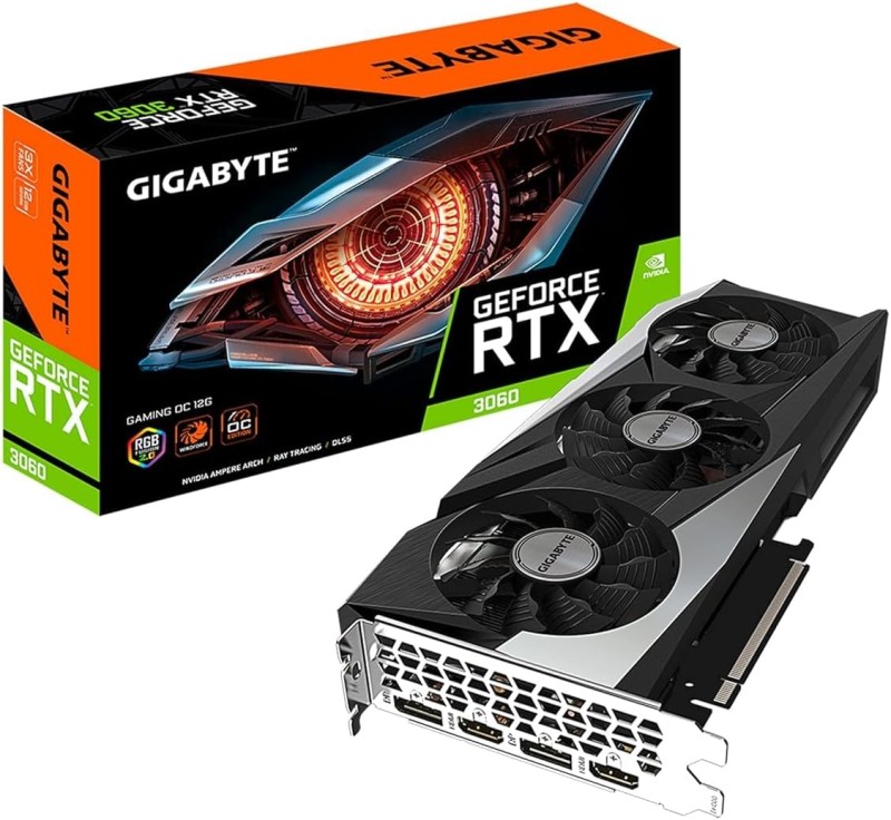 GPU NVIDIA GIGABYTE RTX 3060 GAMING OC 12GB 2.0 GDDR6