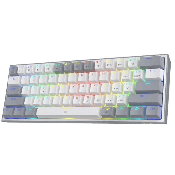 KEYBOARD MAGMA FULL WHITE-GRAY FIORA 60% F61WG RED SWITCH WIRELESS / TYPE C / RGB